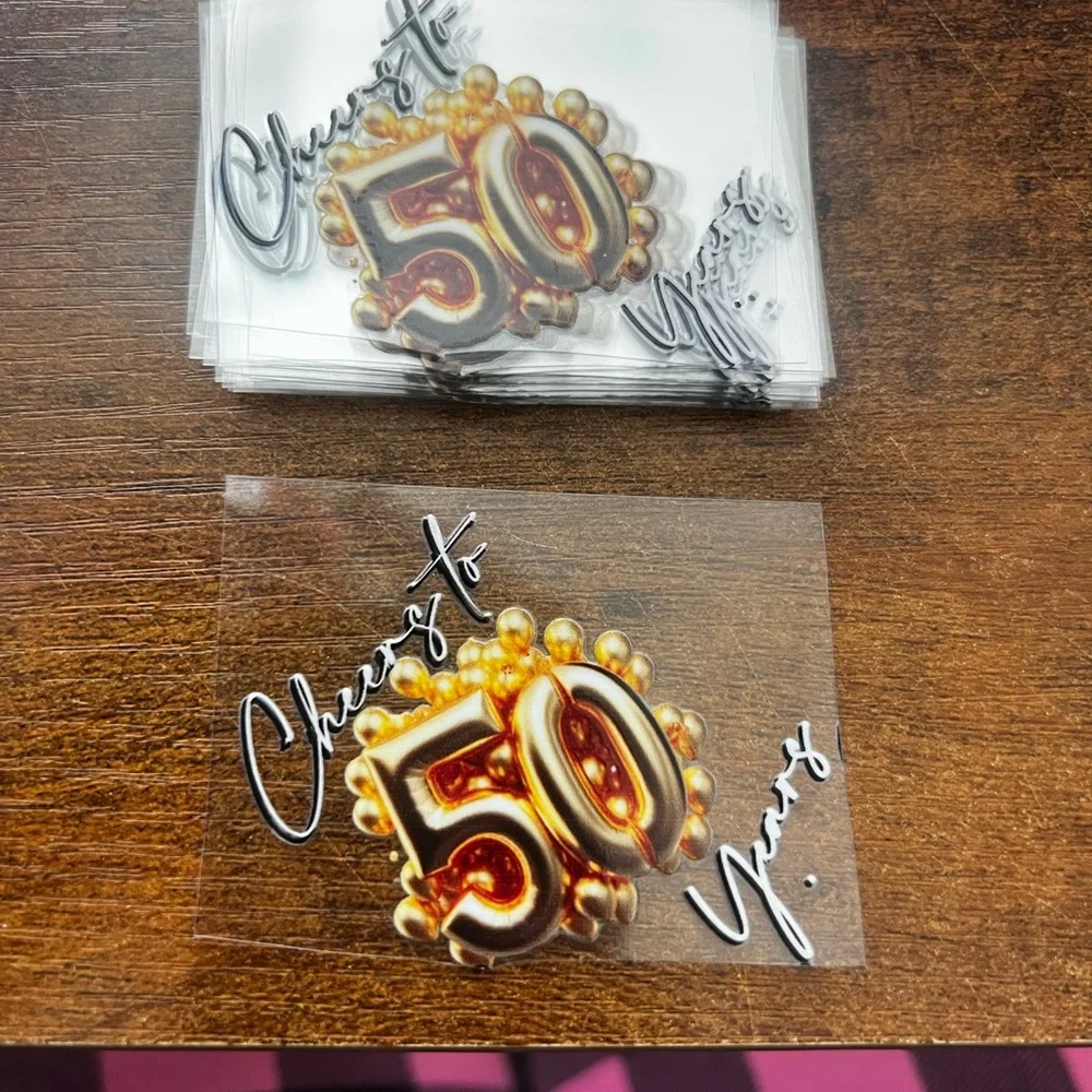 Cheers to 50 Years Gold Party Stickers